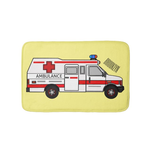 Tapis De Bain Illustration d'ambulance (Devant)