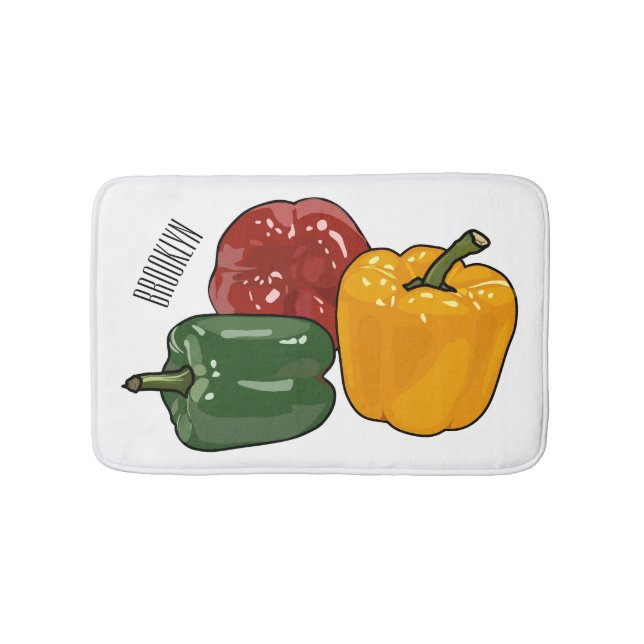 Tapis De Bain Illustration de dessin de Capsicum (Devant)