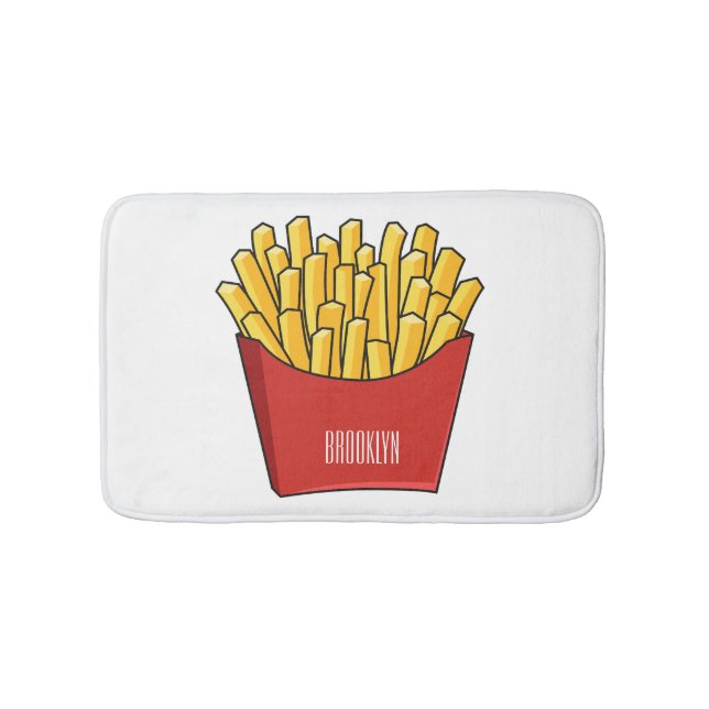 Tapis De Bain Illustration de frites (Devant)
