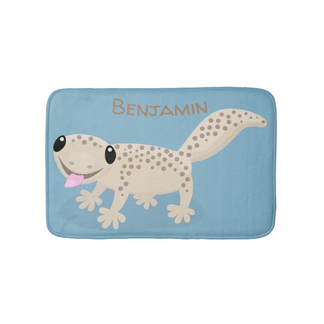Tapis De Bain Illustration de gecko tan tan mignon (Devant)
