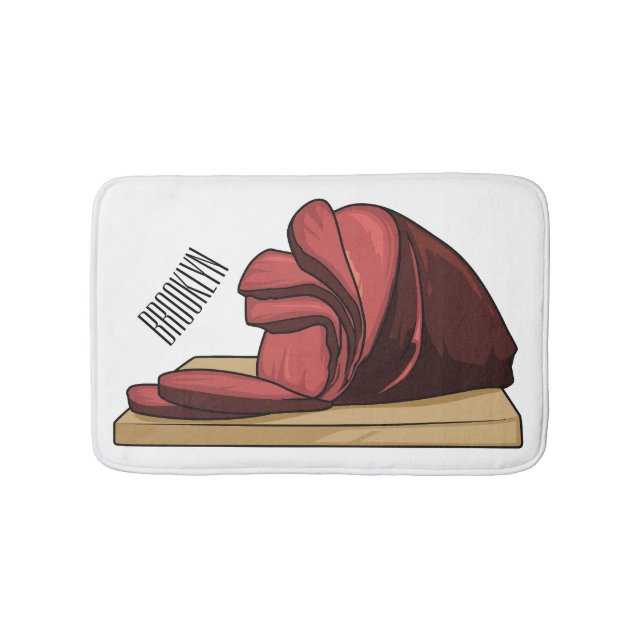 Tapis De Bain Illustration de jambon (Devant)