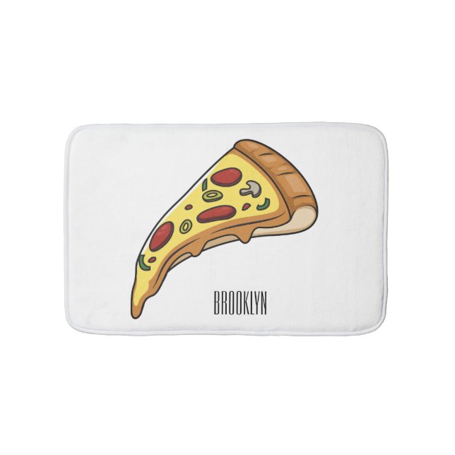 Tapis De Bain Illustration de la pizza (Devant)