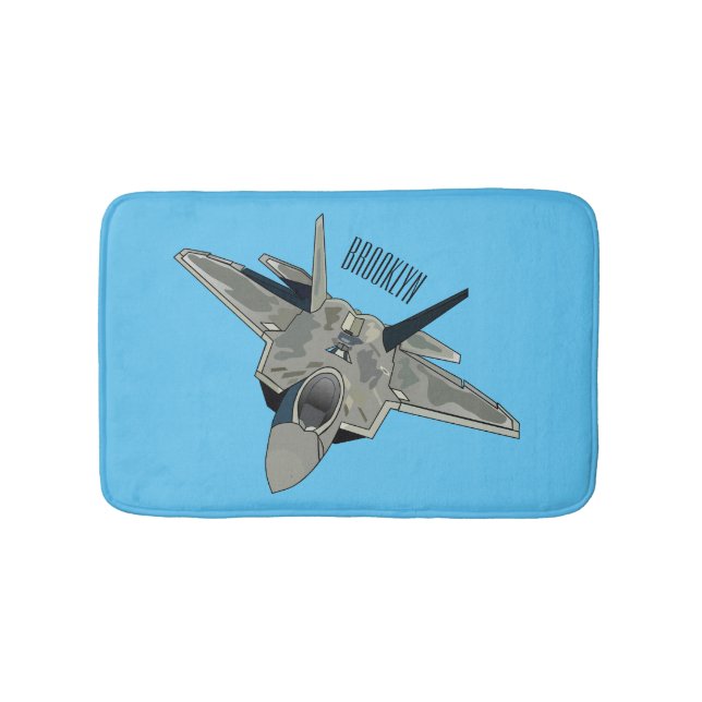 Tapis De Bain Illustration de l'avion de chasse (Devant)