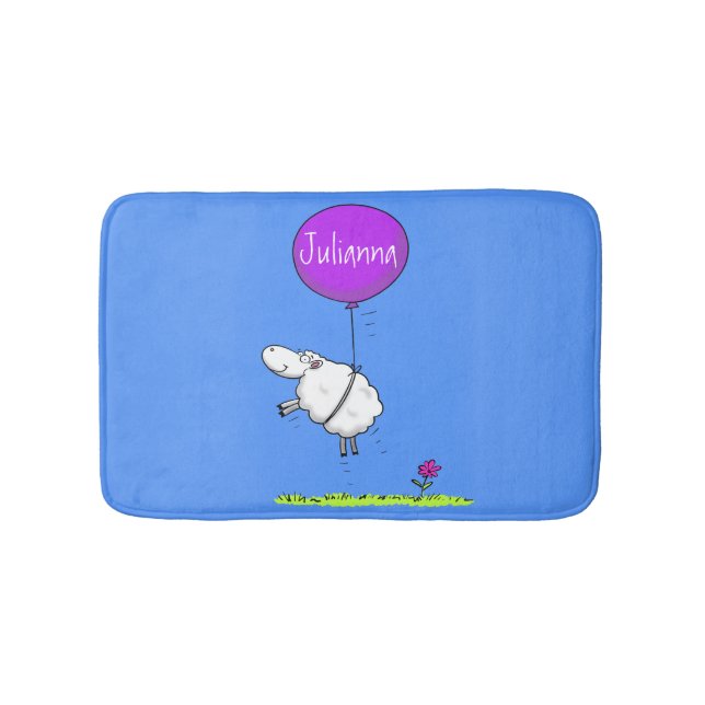 Tapis De Bain Illustration de l'humour en ballons de mouton mign (Devant)