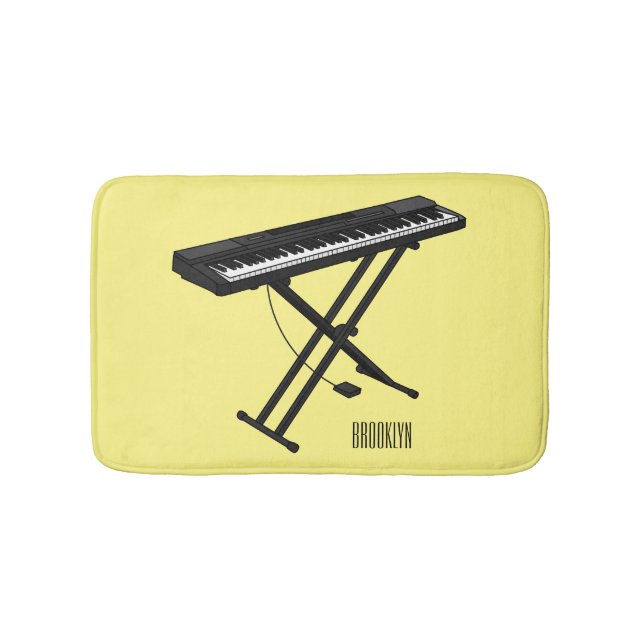 Tapis De Bain Illustration de piano clavier (Devant)