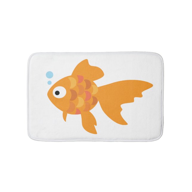 Tapis De Bain Illustration de poisson d'or convivial (Devant)