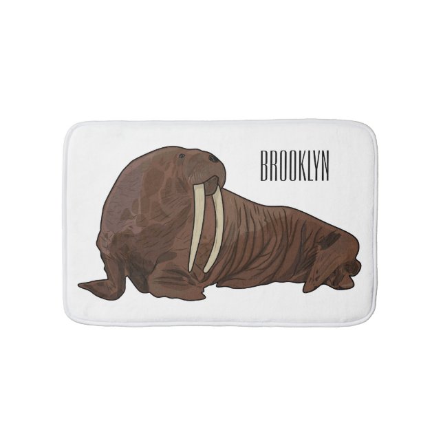Tapis De Bain Illustration de Walrus (Devant)