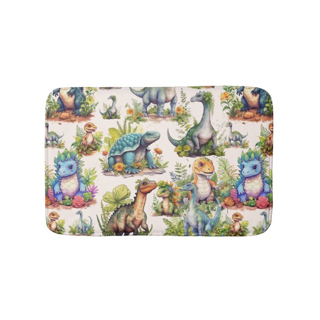 Tapis De Bain Illustration Dinosaure (Devant)