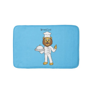 Tapis De Bain Illustration du chef mignon lion