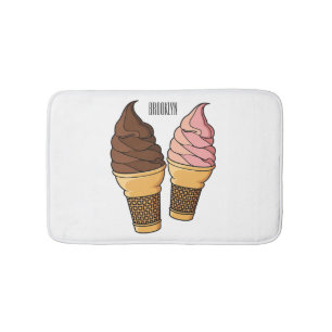 Tapis De Bain Illustration du cône de crème glacée