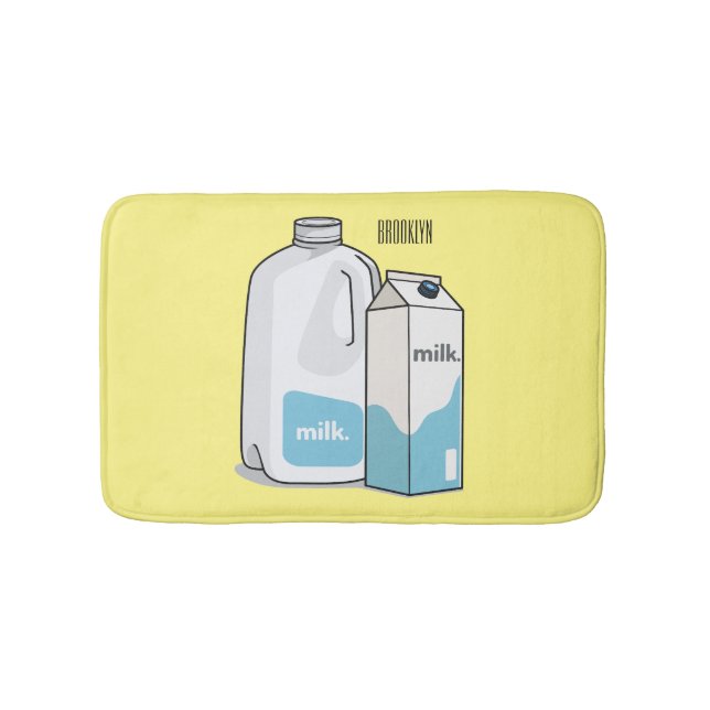 Tapis De Bain Illustration du lait (Devant)