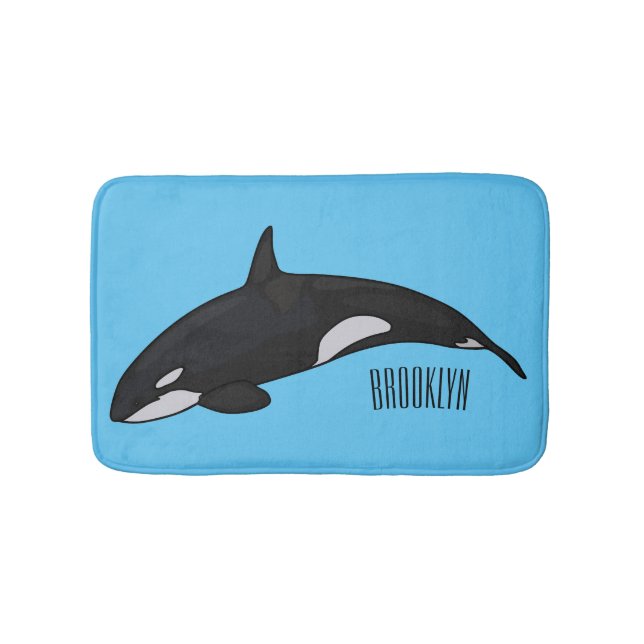 Tapis De Bain Illustration d'une baleine tueuse (Devant)