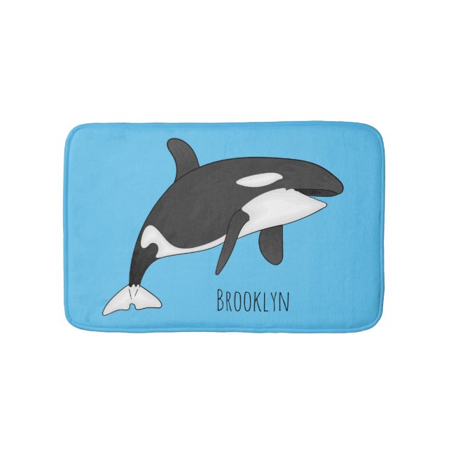Tapis De Bain Illustration d'une baleine tueuse (Devant)