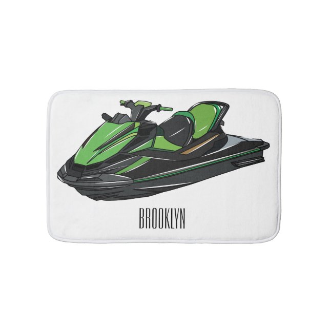 Tapis De Bain Illustration Jet ski (Devant)