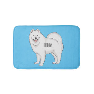 Tapis De Bain Illustration Samoyed dog