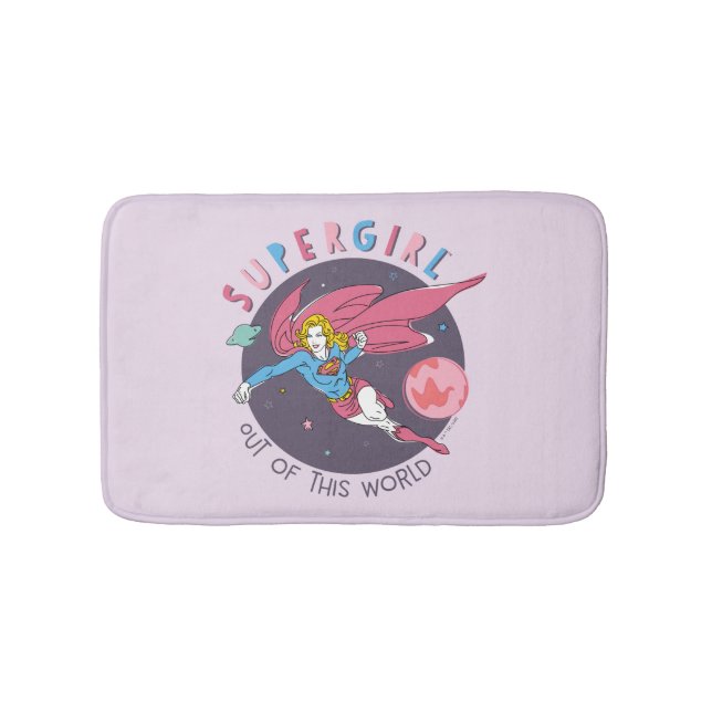 Tapis De Bain Illustration Supergirl volant vers le haut (Devant)