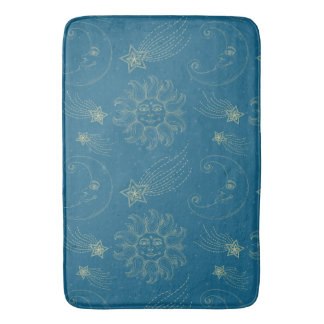 Tapis De Bain Illustration vintage Étoiles Sun Moon