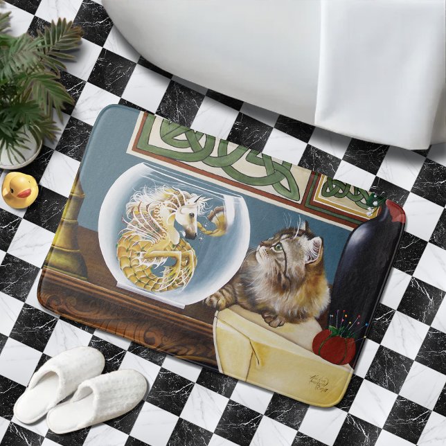 Tapis De Bain Imaginaire Cheval de Mer de Chat (Créateur téléchargé)