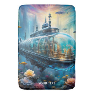 Tapis De Bain Imaginaire Cute Vivid Verre Sous-marin Fleurs