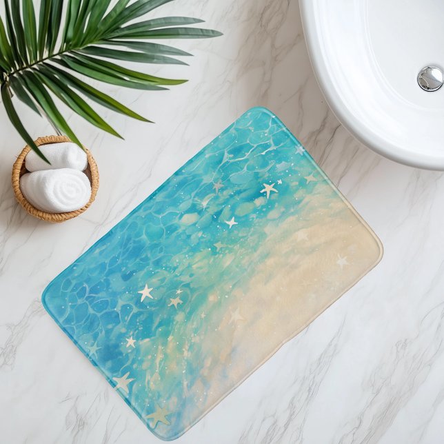 Tapis De Bain Imitation Plage Sable Starfish Style Anime (Créateur téléchargé)