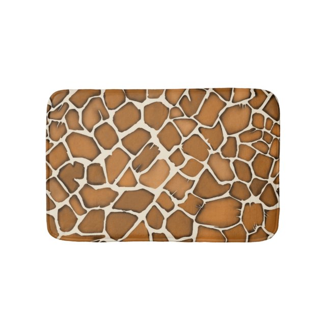 Tapis De Bain Impression à motif de fourrure de girafe (Devant)