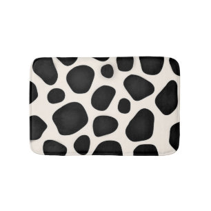 Tapis De Bain Impression de vache tache noire et blanche