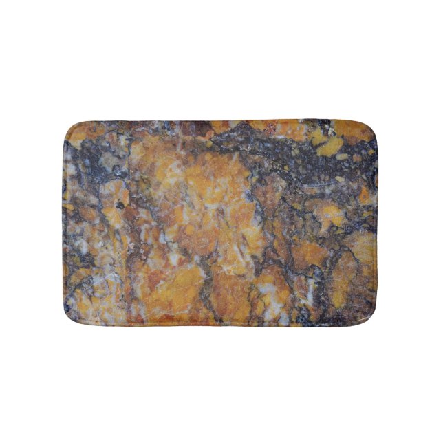 Tapis De Bain Impression en pierre de marbre Brown Faux (Devant)