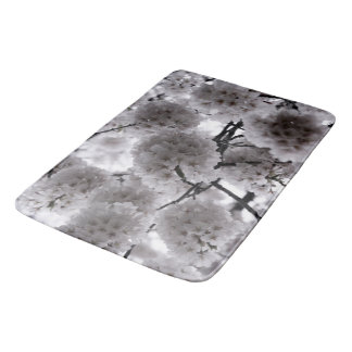 Tapis De Bain Impression florale blanche
