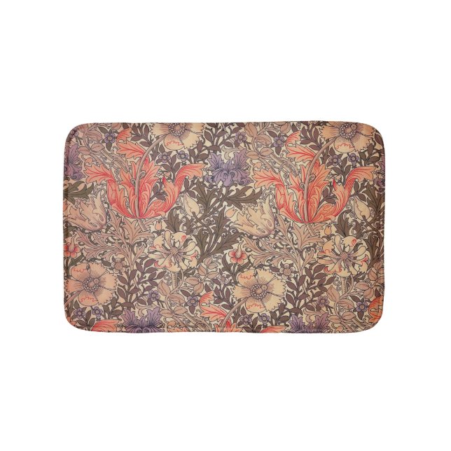 Tapis De Bain Impression florale vintage gracieuse (Devant)