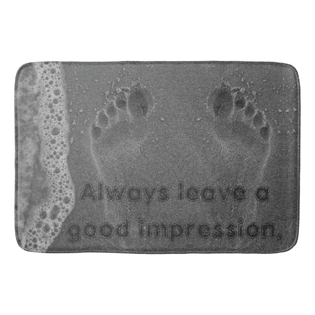 Tapis De Bain Impressions d'empreinte de pas dans le sable (Devant)