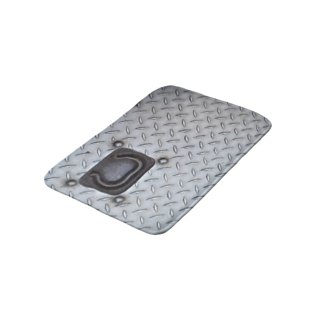 Tapis de bain industriel de regard en métal (Angle)