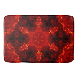 Tapis De Bain Inferno Nexus - Fiery Kaleidoscope Art