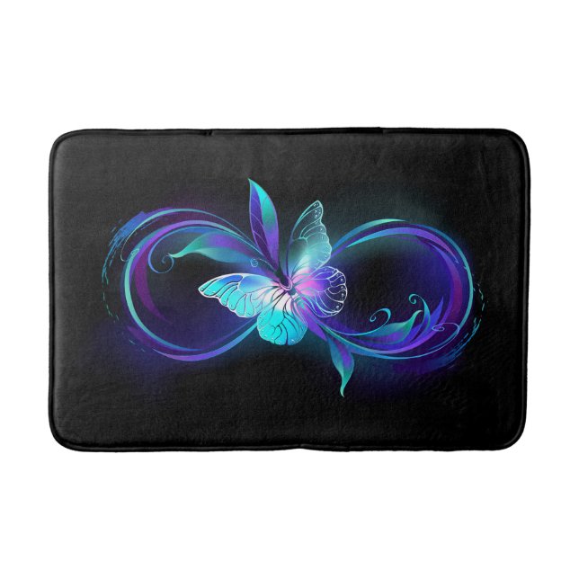 Tapis De Bain Infinité brillante avec papillon magique (Devant)