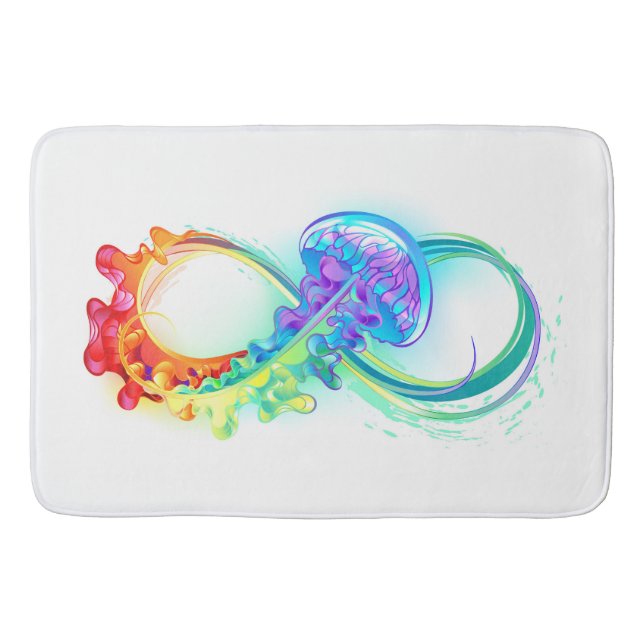 Tapis De Bain Infinity avec Rainbow Jellyfish (Devant)