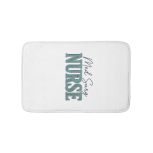 Tapis De Bain Infirmière en médecine chirurgicale dessin floral 