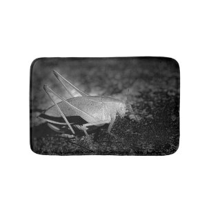 Tapis De Bain Insecte Katydid En Noir Et Blanc