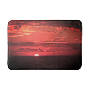 Tapis De Bain Inspirer rouge et orange soleil levant photo natur