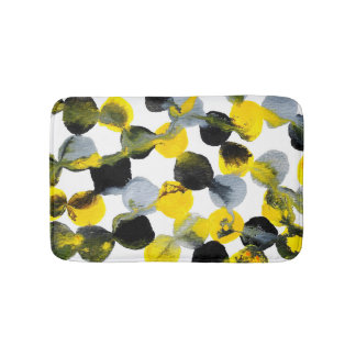 Tapis De Bain Intertactions jaune, gris et noir