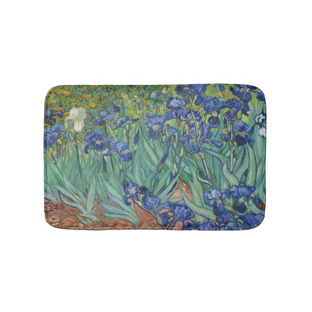 Tapis De Bain Irises, Floral Oil Painting, Vincent Van Gogh (Devant)