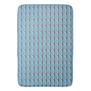 Tapis De Bain Italien bleu sirène Motif Art Imprimer