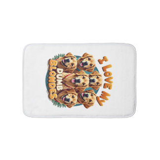 Tapis De Bain J'aime mes Golden Retrievers Blondes Idiotes Vinta