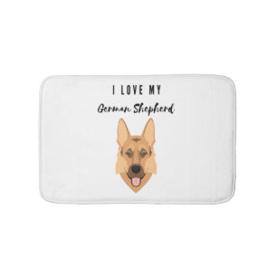 Tapis De Bain J'Aime Mon Berger Allemand