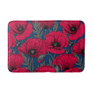 Tapis De Bain Jardin à pavot nocturne