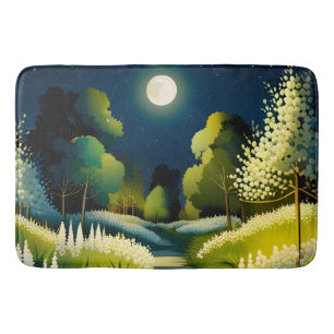 Tapis De Bain Jardin Magique au Clair de Lune