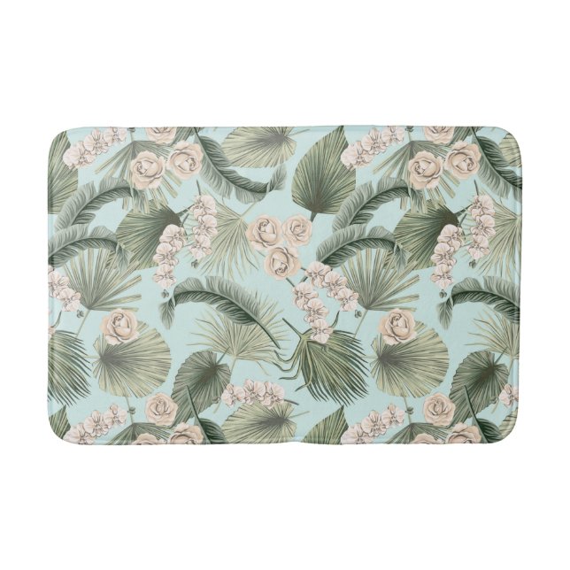 Tapis De Bain Jardin tropical Motif orchidée et palmier (Devant)