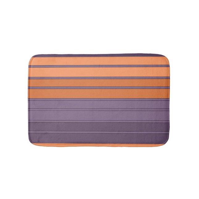 Tapis De Bain Jaune avec motif rayé lilas
