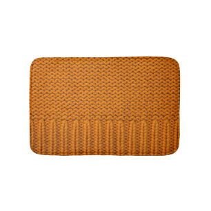 Tapis De Bain Jaune clair : texture tricotée artisanale.