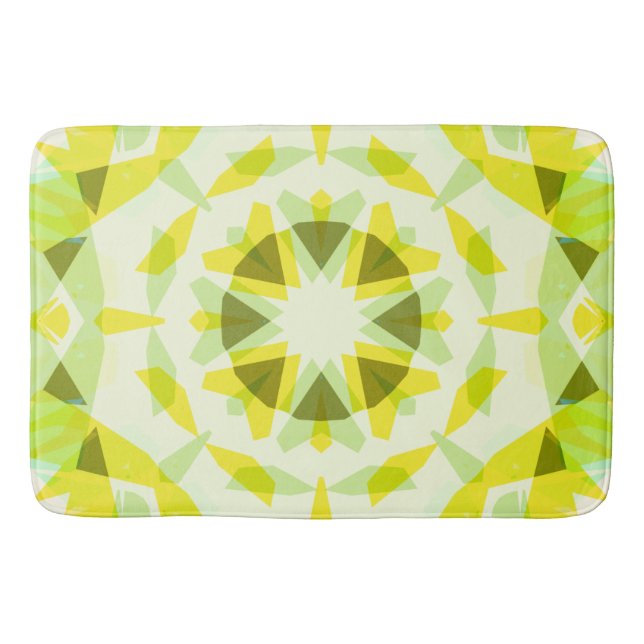 Tapis De Bain Jaune clair Vert Étoile Été Dopamine Décor Art (Devant)