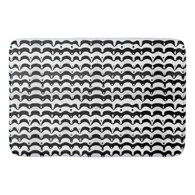 Tapis De Bain Jazzy Black & White Meling Zebra Stripes (Devant)