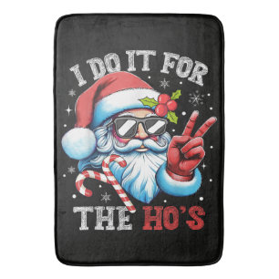 Tapis De Bain Je le fais pour les Ho's Funny Christmas Santa